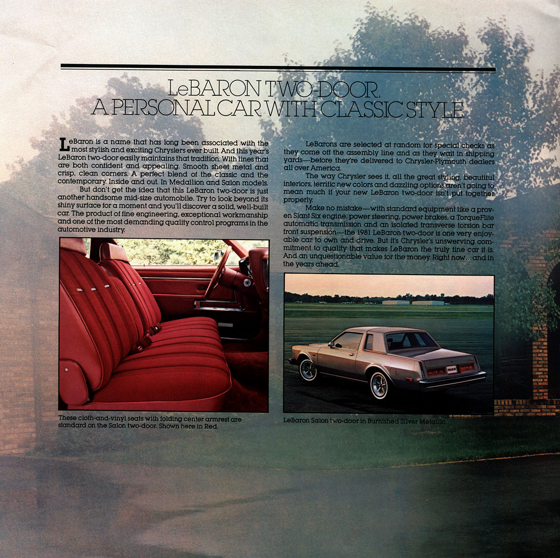 1981 Chrysler LeBaron Brochure Page 5